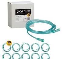 Premium 7 FT Oxygen Tubing | 10-Count | 6-Channel Kink-Resistant Air Flow |  High-Visibility Green Tint | Universal End Connectors | Durable, Medical ...