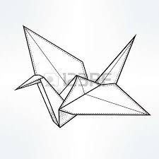 Paper Crane Origami Crane Bird Paper Crane Stylized Triangle Polygonal Model Hand Drawn Isolated Vector Illustrat Origami Crane Origami Tattoo Crane Drawing