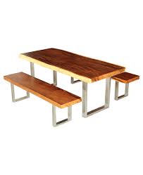 Wooden dining table with metal legs ukeru. Brooklyn Suarwood Dining With Stainless Steel Legs Shop Furniture Online In Singapore