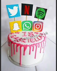 Social Media Cake Birthday Cakes For Teens Cake Coffee Cake