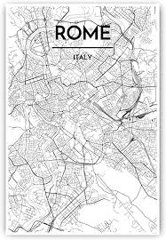 Welcome to the rome google satellite map! Amazon Com Point Two Design Rome City Map Italy Europe City Prints Wall Art 12x18 Black White Print Unframed City Map Wall Art For Office Wall Decor Or Living Room