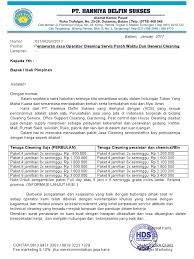 Contoh surat penawaran jasa dengan harga negoisasi. Contoh Surat Penawaran Jasa Cleaning Service Nusagates