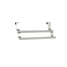 Mdesign metal kitchen over cabinet towel bar rack, 9 wide. 1pc Double Towel Bar Stainless Steel Over The Door Over Cabinet Towel Shelf Towel Hanger For Kitchen Home Bathroom Towel Racks Aliexpress