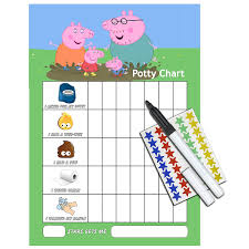 Peppa Pig Potty Toilet Training Reward Chart Pen Free