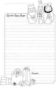 Carta Reyes Magos Para Colorear