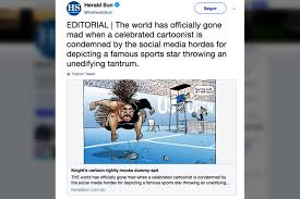 What did herald sun cartoonist say about serena williams? Cartunista Australiano E Criticado Por Charge De Serena Williams Veja