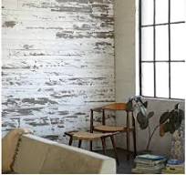 Timeline Skinnies Real Wood Wall Panels, Set of 6, Easy to Install,  Lightweight, Made in America (Distressed White)