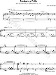 Philip Wesley Darkness Falls Sheet Music Piano Solo In D Minor Download Print Sheet Music Piano Music Music Print