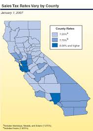 Sales Tax Rate California Map