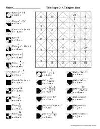 Finding The Slope Of A Tangent Line At A Given X Color Worksheet Worksheets Geometry Worksheets Color Worksheets