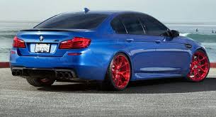 Bmw M5 Monte Carlo Blue On Red Hre Rims What Do You Say Carscoops Bmw Convertible Bmw M5 Bmw