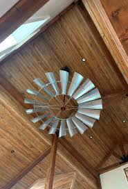 30+ make your own farmhouse windmill decor 29. Windmill Ceiling Fans Of Texas An 8 New Galvanized Windmill Ceiling Fan With An 8 Drop From The Ceiling This Fan Is In A Private Home In Texas The Fan Just
