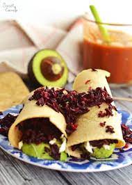 Hibiscus Tacos Tacos De Jamaica Healthy Food Advices Food Recipes Food Advice