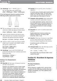In a double replacement reaction a change of bonds between reactants occur. Chemical Reactions Section 9 1 Reactions And Equations Pages Solutions Manual Practice Problems Pages Pdf Free Download