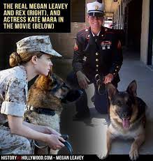 Megan Leavey And The Combat Dog Rex And Kate Mara In The Movie Learn More About The Real Story And The Real Ger Military Dogs Dog Movies Military Working Dogs