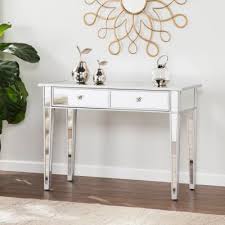 Southern Enterprises Mirage Mirrored 2 Drawer Console Table Reviews Furniture Macy S Mirrored Console Table Hall Console Table Mirrored Sofa Table