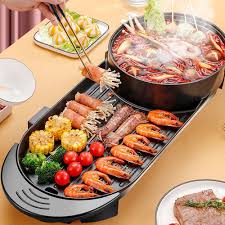 As with a typical korean hot pot, it is loaded with a variety of ingredients, such as kimchi, tofu, mushrooms and green vegetables. Buy Seaan Electric Hot Pot Grill Shabu Shabu Hot Pot With Divider Korean Bbq Grill Non Stick Pan Separate Dual Temperature Control 1 8 People Gathering Smookless 110v 220w Online In Jordan B08v4wdtcx