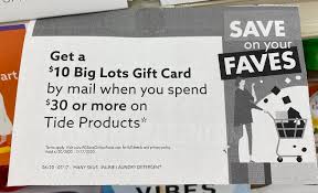 Gently remove the metallic strip on the back of your gift card to reveal both the card and the access numbers. Big Lots Gift Card Earn 10 When You Buy Select P G Products