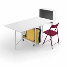 Table de cuisine pliante avec chaises intégrées. Console Extensible Le Gain De Place Tendance Au Meilleur Prix Console Extensible Design Balto Avec Tables Depliables Chaises Integrees Blanc Mat Structure Blanc Inside75