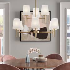 Foundstone Demitri 9 Light Shaded Tiered Chandelier Reviews Wayfair