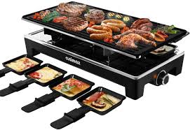 In the years since the company has been first to market with new innovations which have become standard on modern grills. Amazon Com Cusimax Raclette Grill Electric Grill Table Portable 2 In 1 Korean Bbq Grill Indoor Cheese Ractlette Reversible Non Stick Plate Crepe Maker With Adjustable Temperature Control And 8 Paddles Home Improvement