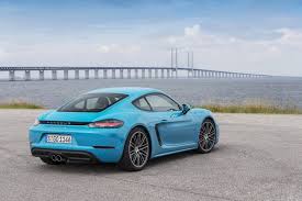 Porsche 718 Cayman S Miami Blue Statique Arriere Porsche Porsche Classic Cayman S