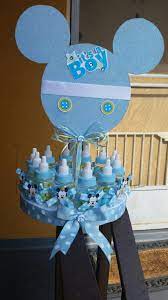 Baby Mickey Mouse Inspired Candy Centerpiece Baby Shower Centerpiece Disney Baby Shower Mickey Baby Showers Recuerdos Baby Shower