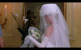 Top Hat And Veil In The Parent Trap Wedding Dress Photoshoot Scene Wedding Dress Photoshoot Wedding Dresses Black And White Costume