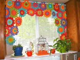 This makes a light and airy modern curtain that offers privacy and also brings in lots of light. Knitted Curtains 57 Photos Choose Curtains With Macrame Crochet And Knitting With Patterns In The Kitchen