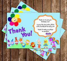 The pictures you took of him smashing the cake were excellent. Novel Concept Designs Baby First Tv 1st Birthday Birthday Thank You Card