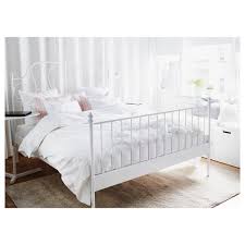 Bed ikea leirvik maat 140x2incl rol bedbodem romantisch bed frame heb ook. Leirvik Bed Frame White Queen Ikea