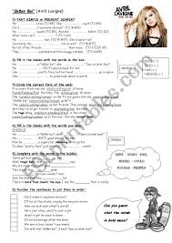 Avril lavigne proves she hasn't aged in tiktok debut with sk8er boi tony hawk it's not complicated: Song Skater Boy Sk8er Boi By Avril Lavigne Past Simple Present Simple Esl Worksheet By Flor Sin Tiempo