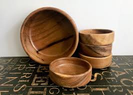 1970s Wooden Salad Bowl Set Large Wood Salad Bowl Individual Etsy Wooden Salad Bowl Wood Salad Bowls Salad Bowls Set