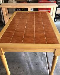 How To Paint A Dated Tile Table Tile Tables Table Makeover Furniture Makeover Diy