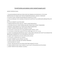 Ada banyak sekali ragam contoh surat pernyataan yang bisa anda jadikan referensi di sini. Contoh Berkas Pernyataan Untuk Menjadi Anggota Polri
