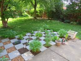 Checkerboard Herb Garden Back Home Again Checkerboard Herb Garden Vege Garden Ideas Outdoor Herb Garden Herb Garden
