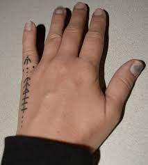 Stick Poke Icelandic Stave Hand Tattoo Matching Tattoos Icelandic Tattoo Hand Tattoos
