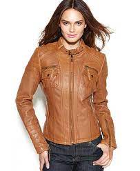 Michael Michael Kors Coat Leather Buckle Collar Motorcycle Jacket Jaket Kulit Jaket Wanita Jas Hujan Wanita