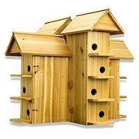 This purple martin bird house has 16 bird house units that measure 6″x6″ each. T14 Purple Martin Bird House