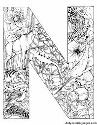 Animal Alphabet Letters To Print Each Letter Is Filled With Things Beginning With That Letter Boyama Sayfalari Zentangle Desenler Boyama Kitaplari