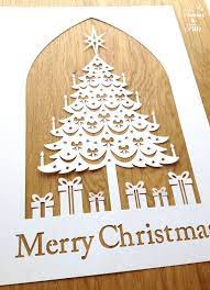 Papercut Template Christmas Tree Papercutting By Tommyandtillydesign Scherenschnitt Weihnachten Kartenvorlage Weihnachtskarten