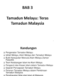 Tamadun islam universiti malaysia sabah tamadun islam & tamadun asia uw00202. Bab 3 Tamadun Melayu