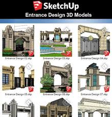 You don't need thousands of bells and whistles to draw in 3d. Sketchup 3d Models 10 Types Of European Entrance Door 3d Models V 1 Cad Design Free Cad Blocks Drawings Details
