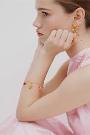 Powder pink Iris post earrings