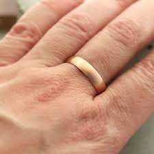 Men S Wedding Band 5mm Half Round 14k Recycled Rose Gold Wedding Ring Pink Gold Ring Made In Yo Pink Gold Wedding Rings Pink Wedding Rings Pink Gold Rings