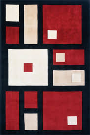 Black And White Square Rug Square Rug Design For Your Modern Home Red Black White And Pink Squares On This Contemporary Rug Hand Tufted Rugs Handmade Area Rugs Contemporary Wool Rugs