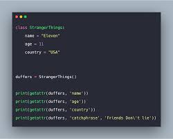 Python Getattr Example Getattr Function Tutorial Tutorial Catch Phrase Example