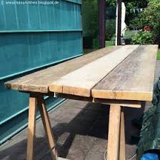 Diy Gartentisch Aus Alten Brettern Tisch Aus Gerustdielen Www Loloundtheo Blogspot De Holztisch Garten Selber Bauen Terrasse Gartentisch