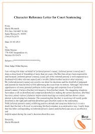 I am aware that she has pleaded guilty to dui. Character Reference Letter For Court Template Sample Example