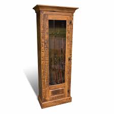 A more discreet choice for handguns is an under the desk gun cabinet. Single Door Rustic Gun Cabinet